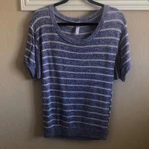 Blue and white stripe lightweight shirt